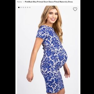 PinkBlush Maternity Dress (new with tags) short sleeve  fitted maternity dress